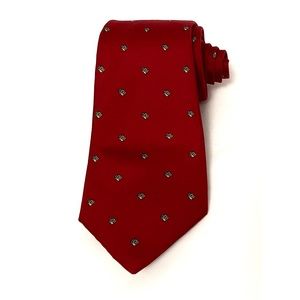 Christian Dior Red Diamond Print Neck Tie